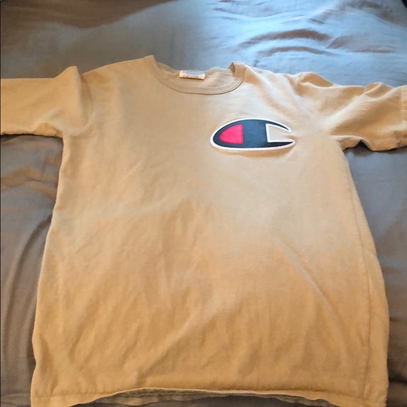 tan champion t shirt